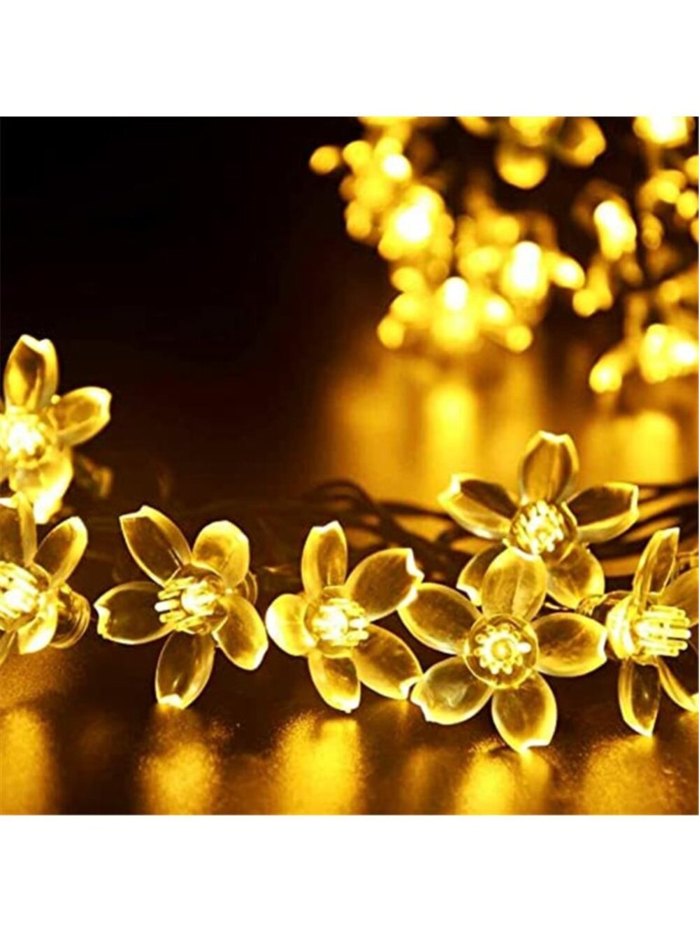 Cherry Blossom String Flower Fairy Lights 100 LED Warm White Indoor Outdoor